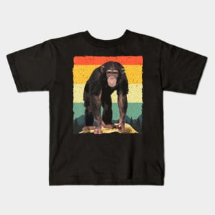 Monkey Women Chimpanzee Primate Lovers Kids T-Shirt